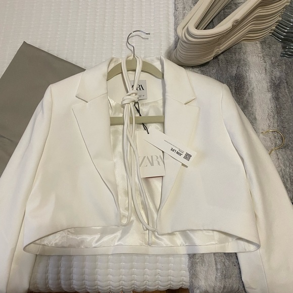 ZARA New white Cropped blazer - Picture 10 of 13